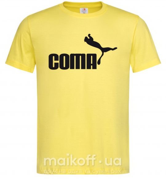 Чоловіча футболка COMA с пумой Лимонний фото