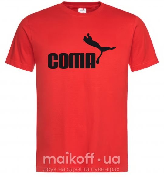 Чоловіча футболка COMA с пумой Червоний фото