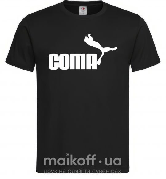 Чоловіча футболка COMA с пумой Чорний фото