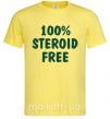 Чоловіча футболка 100% STEROID FREE Лимонний фото