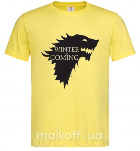Чоловіча футболка WINTER IS COMING... Лимонний фото