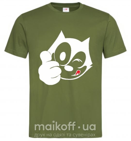 Чоловіча футболка FELIX THE CAT Like Оливковий фото