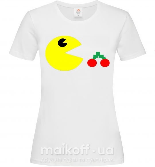Жіноча футболка Pacman arcade Білий фото