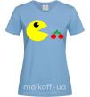 Жіноча футболка Pacman arcade Блакитний фото