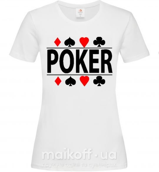 Жіноча футболка POKER Game Білий фото