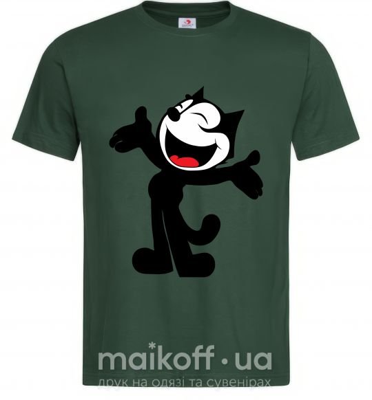 Мужская футболка FELIX THE CAT Happy Темно-зеленый фото