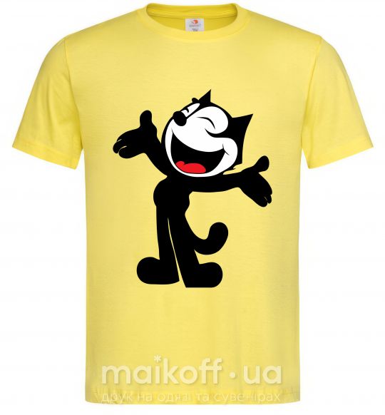 Чоловіча футболка FELIX THE CAT Happy Лимонний фото
