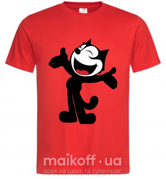 Мужская футболка FELIX THE CAT Happy Красный фото