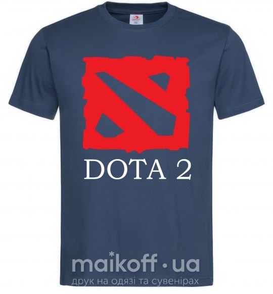 Чоловіча футболка DOTA 2 логотип Темно-синій фото
