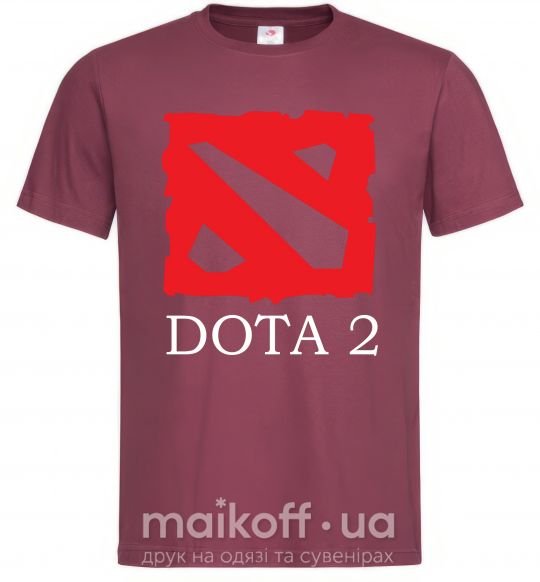 Мужская футболка DOTA 2 логотип Бордовый фото
