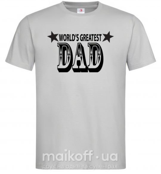 Мужская футболка WORLD'S GREATEST DAD Серый фото