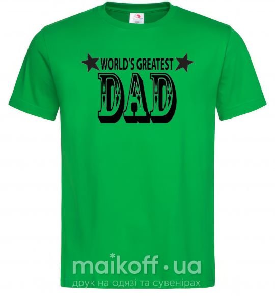 Мужская футболка WORLD'S GREATEST DAD Зеленый фото