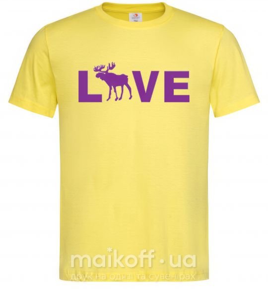 Чоловіча футболка DEER LOVE Лимонний фото