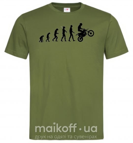 Мужская футболка MOTOCROSS EVOLUTION Оливковый фото