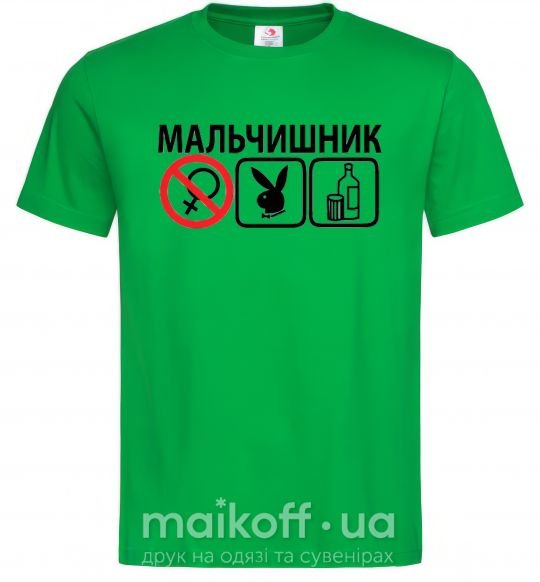 Мужская футболка МАЛЬЧИШНИК PLAYBOY Зеленый фото