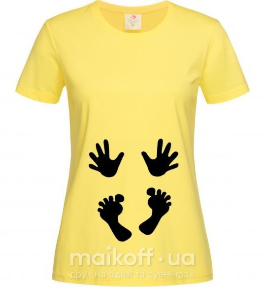 Женская футболка РУЧКИ НОЖКИ Лимонный фото