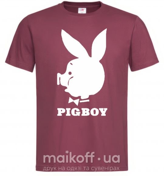 Мужская футболка PIGBOY Бордовый фото