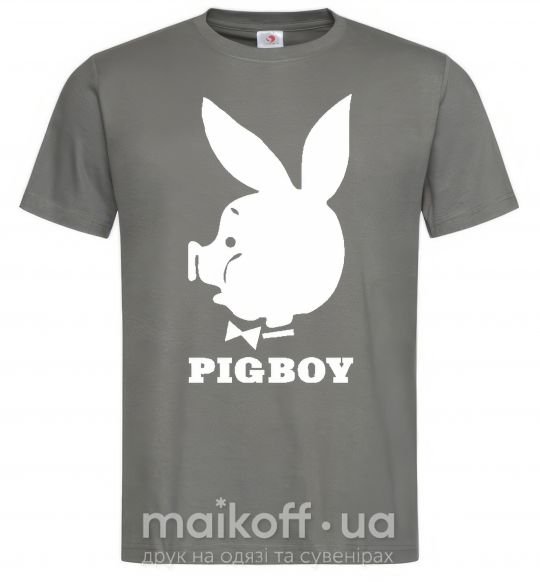 Чоловіча футболка PIGBOY Графіт фото