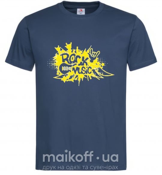 Мужская футболка ROCK Music знак Темно-синий фото