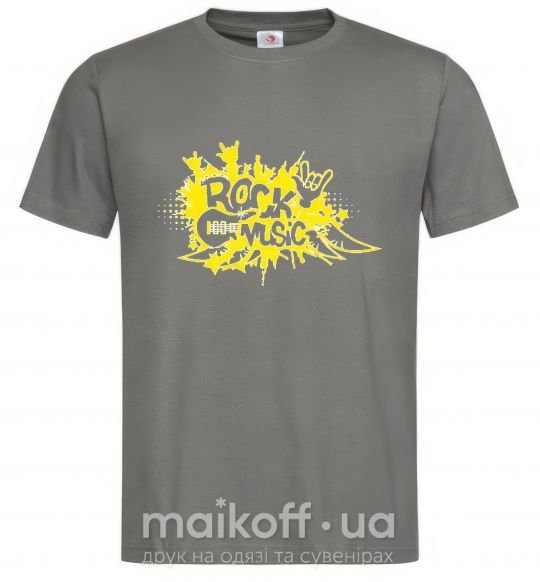 Мужская футболка ROCK Music знак Графит фото
