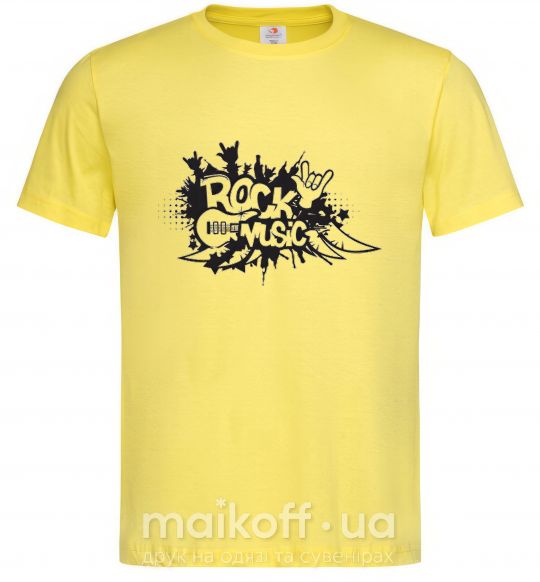 Чоловіча футболка ROCK Music знак Лимонний фото