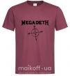 Мужская футболка MEGADETH Бордовый фото