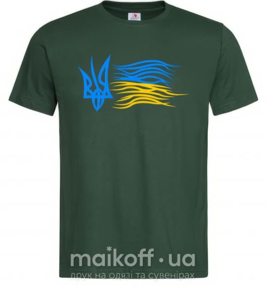 Мужская футболка Герб і Прапор України Темно-зеленый фото