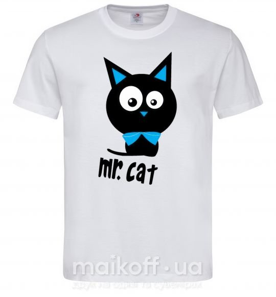 Мужская футболка MR. CAT Белый фото