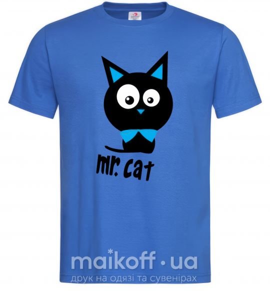 Мужская футболка MR. CAT Ярко-синий фото