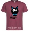 Мужская футболка MR. CAT Бордовый фото