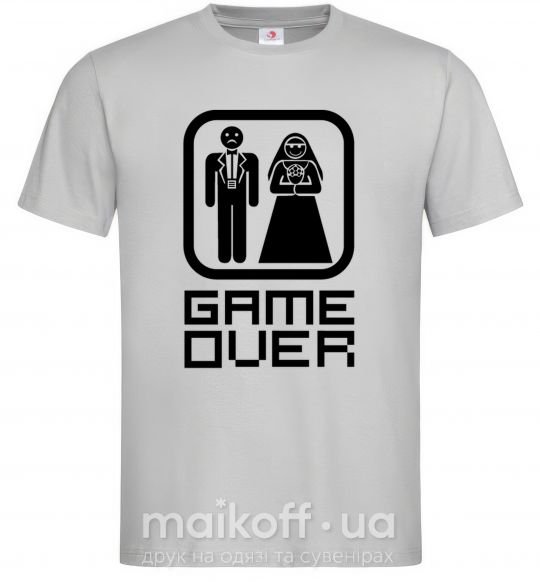 Мужская футболка GAME OVER 8BIT Серый фото