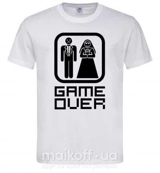 Мужская футболка GAME OVER 8BIT Белый фото