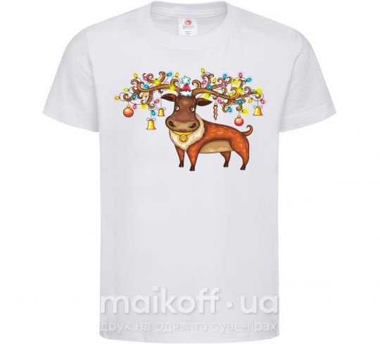 Детская футболка Deer lights Белый фото