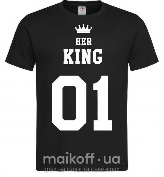 Мужская футболка her king Черный фото