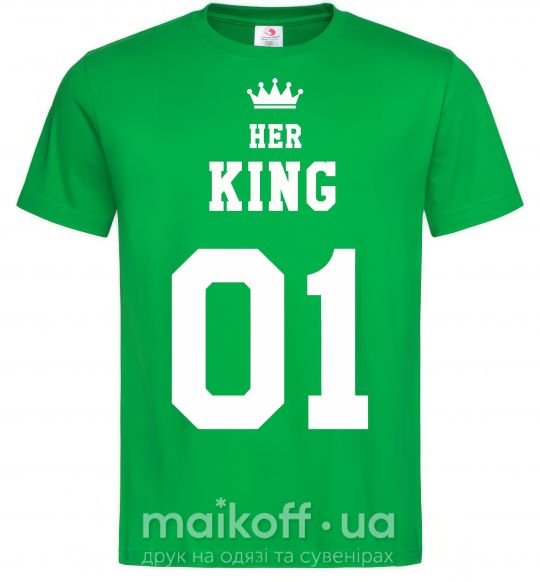 Мужская футболка her king Зеленый фото