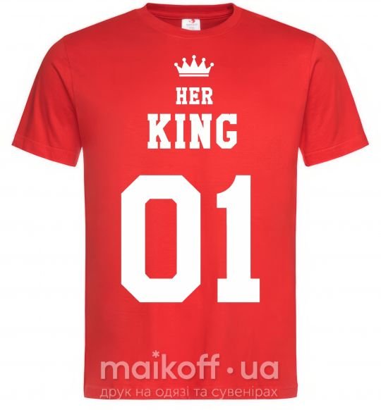 Мужская футболка her king Красный фото