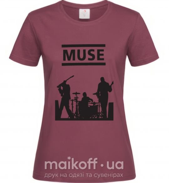 Женская футболка Muse siluet Бордовый фото