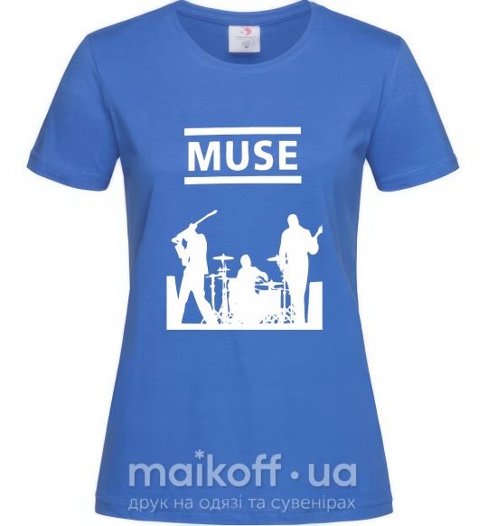 Жіноча футболка Muse siluet Яскраво-синій фото