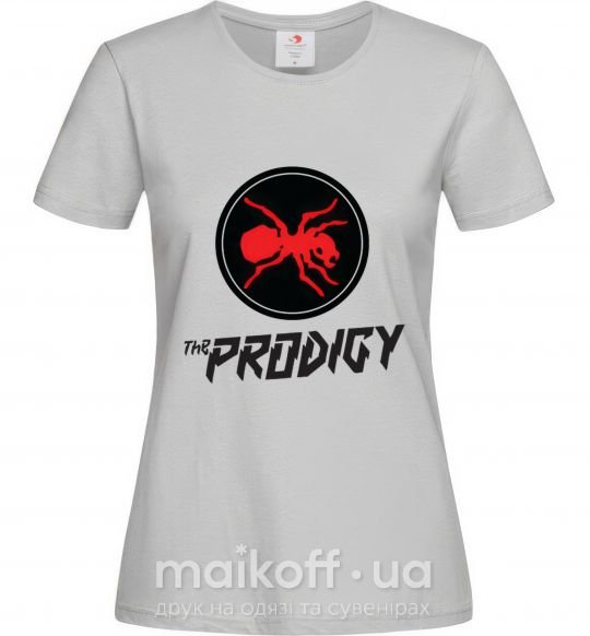 Женская футболка The prodigy Серый фото