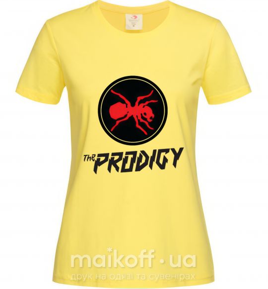 Женская футболка The prodigy Лимонный фото