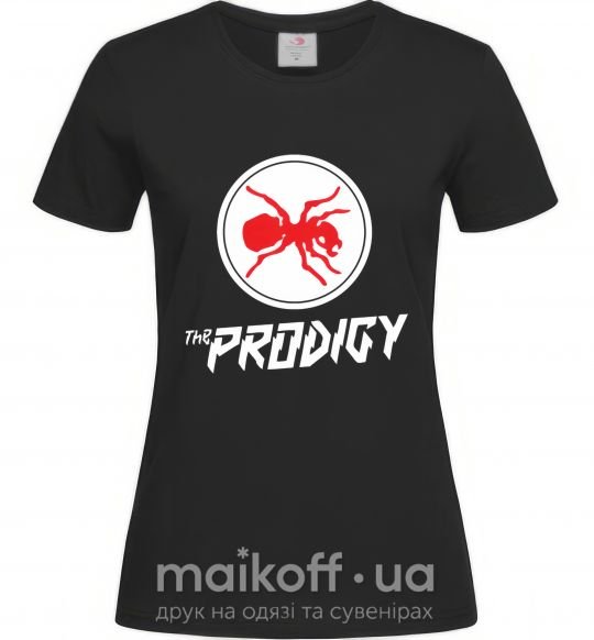 Жіноча футболка The prodigy Чорний фото