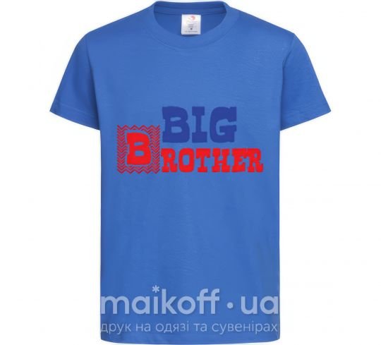 Детская футболка Big brother Ярко-синий фото