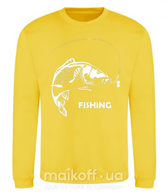 Світшот FISHING Сонячно жовтий фото