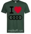 Мужская футболка I love audi Logo Темно-зеленый фото