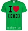Мужская футболка I love audi Logo Зеленый фото