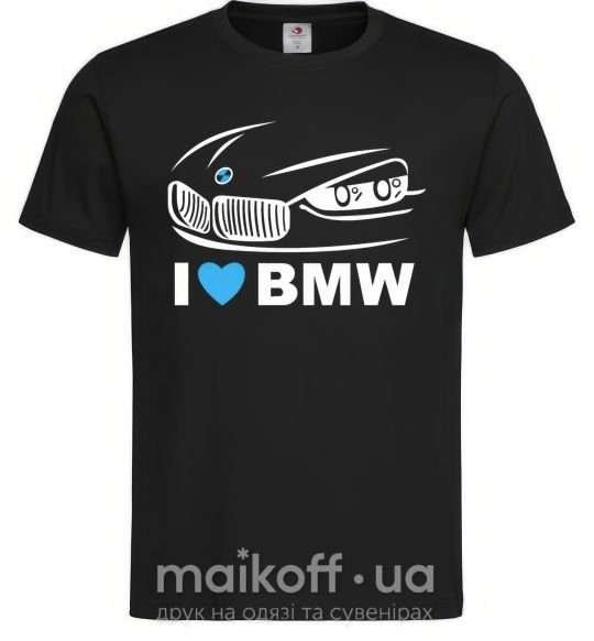 Мужская футболка Love bmw Черный фото