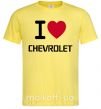 Мужская футболка I love chevrolet Лимонный фото