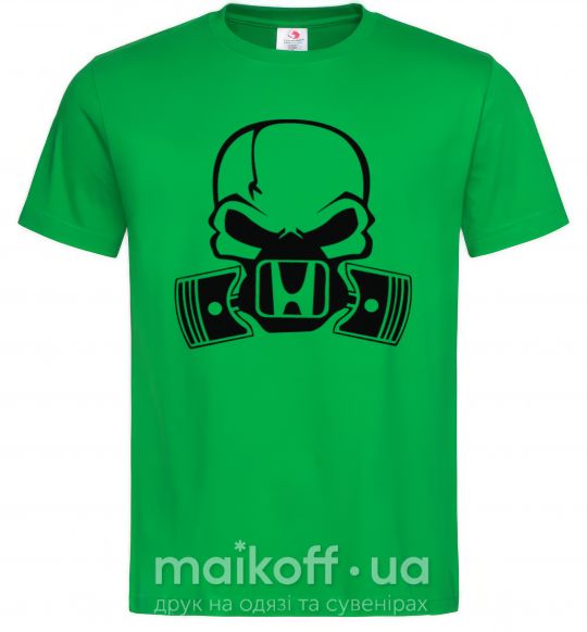 Мужская футболка Череп Хонда Зеленый фото
