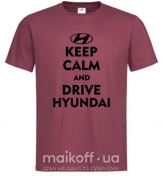 Мужская футболка Drive Hyundai Бордовый фото