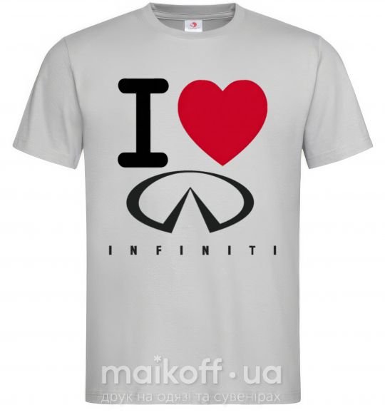 Мужская футболка I Love Infiniti Серый фото